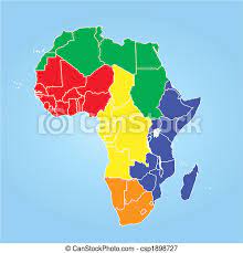 Here you can explore hq africa map transparent illustrations, icons and clipart with filter setting like size, type, color etc. Color Map Of Africa Regions Canstock