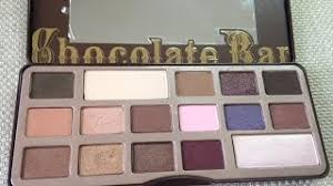 too faced chocolate bar palette real vs