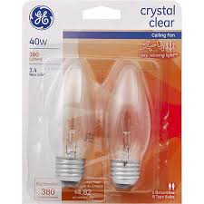 Ge Crystal Clear Decorative 40 Watt B Medium Base Blunt Tip Ceiling Fan Light Bulb Batteries Lighting Market Basket