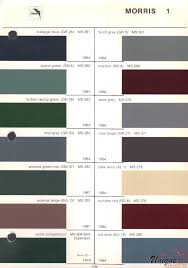 morris paint chart color reference