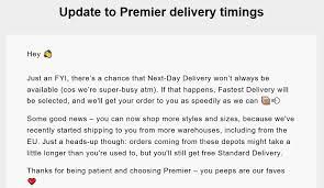 asos warns customers of delivery delays