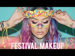 fun wearable rainbow festival makeup