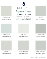 8 Serene Green Gray Paint Colors