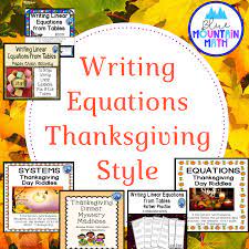 Writing Linear Equations Thanksgiving