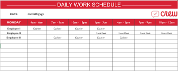 Workschedule Magdalene Project Org
