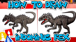 Draw a smooth line, which will act as the center of its head. How To Draw Indominus Rex From Jurassic Park