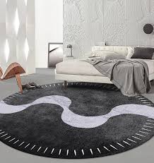 Round Modern Rug In Dining Room Coffee