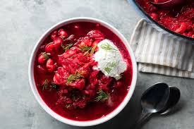 beet and cabbage borscht soup recipe