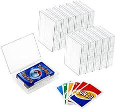 The ornate wooden deck holder opens up from a rectangle into an angled configuration for easy access to all 12 decks. Amazon Com Playing Card Deck Plastic Boxes Card Holder Organizer Empty Storage Box Clear Card Case Snaps Closed For Gaming Cards 6 Office Products