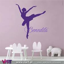 ballerina with name wall stickers viart