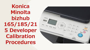 Clearly structured operating panel with intuitive lcd screen and freely configurable shortcut key. Konica Minolta Bizhub 165 185 215 Developer Calibration Procedures Error Code C2557 Reset Youtube