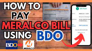 meralco bill using bdo banking