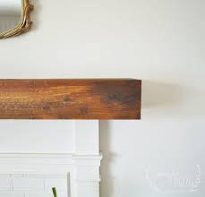 Diy Faux Beam Fireplace Mantel Cover