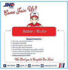 R&d officer, r&d specialist di pt. Lowongan Kerja Kurir Jne