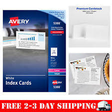 Avery 5388 3x5 Perforated Laser Index Cards 150 Count Ebay