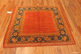 square antique turkish oushak rug 71975