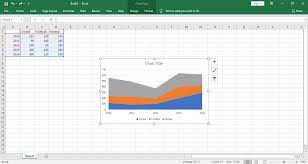 how to create an area chart in excel