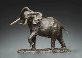 African Elephant Sculpture By Barry