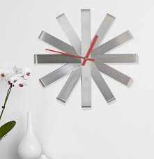Umbra Ribbon Metallic Wall Clock Silent