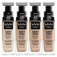 nyx professional makeup can t stop won t stop full coverage foundation light ivory