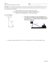 This word problem worksheet page is a recent addition to helpingwithmath.com. Sine Cosine Tangent Word Problems