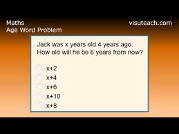 11 Plus Maths Age Word Problem