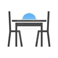 Dining Table I Blue Black Icon Iconbunny