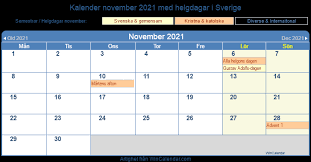 Kalender är idealisk för användning som en utskriftsvänlig kalender. Tryckbar Se Kalender For Utskrift November 2021