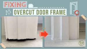 Fix OVERCUT Door Frame GAP at Base of Door Jamb/Casing with WOOD FILLER -  YouTube