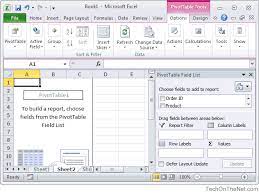 ms excel 2010 how to create a pivot table