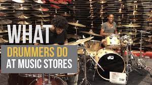 Drummersworld.com is an online retail drum shop that provides a wide range of unique percussion, drums and cymbals. Drum Shed What Drummers Do At Music Stores Sam Ash Guitar Center Youtube