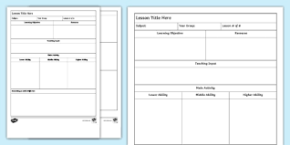 ¨ ensure the teacher to be rated has received the what to expect. Lesson Plan Template Uk Teaching Reosurces Teacher Made