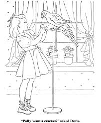 Search through 623,989 free printable colorings at getcolorings. Girl With Parrot Coloring Page Polly Want A Cracker Coloring Pages Bird Coloring Pages Cool Coloring Pages