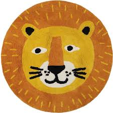 living co kids lion rug orange 100cm