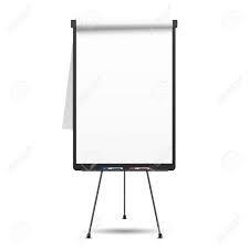 Blank Flip Chart Whiteboard And Empty Paper Presentation And
