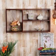 Buy Amazing Brown Wooden Wall Shelf