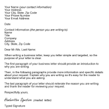 Sample Professional Letter Formats To Use Business Letter