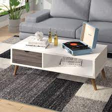 A coffee table is the focus of any living room furniture layout and creates the perfect spot for entertaining. Wrought Studio Tapia Contemporary Coffee Table Reviews Wayfair
