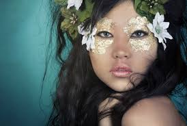 gold leaf makeup fashion retouch