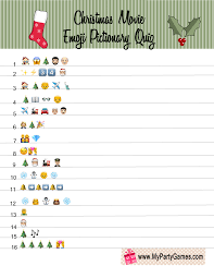 Buzzfeed staff can you beat your friends at this q. Free Printable Christmas Movie Emoji Pictionary Quiz