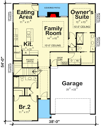2 Bed House Plan With Pocket Office