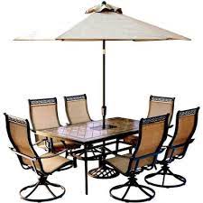 Costway black adjustable steel patio folding chair recliner (set of 2) Umbrella Included Patio Dining Sets Patio Dining Furniture The Home Depot