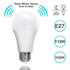 Motion Sensor Light Bulb Radar E27 Led