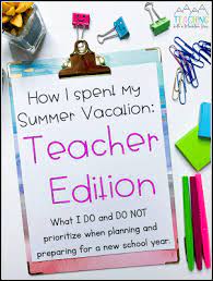 summer vacation teacher edition