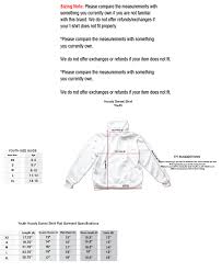 3d Hoodie Size Chart Toddler