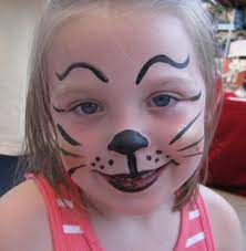 cat face painting for children designs
