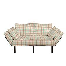 plaid futon couch scottish country