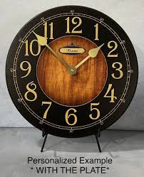 Black Wood Personalized Wall Clock