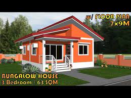 63 sqm bungalow house design 7x9m