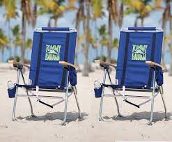 2 tommy bahama blue hi boy beach chairs